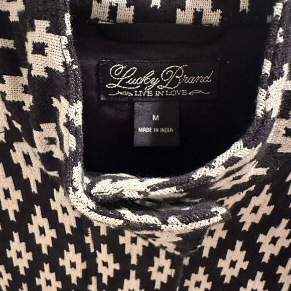 Lucky Brand black and white, Ikat print jacket. - Picture 3 of 5